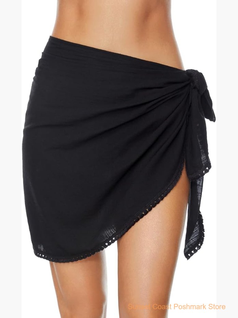 Rayon Wrap Skirt Beach Cover Up Tassel Edge Design